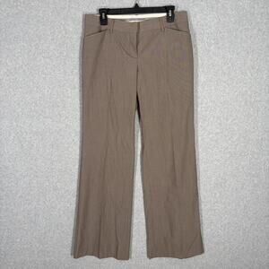 Y2K Express Design Studio Pants 8 Editor Wide Leg Trouser Quiet Luxury Neutral